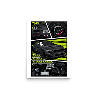 Manga - Custom Car Metal Print