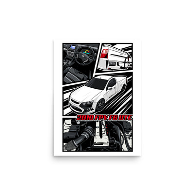 Manga - Custom Car Metal Print