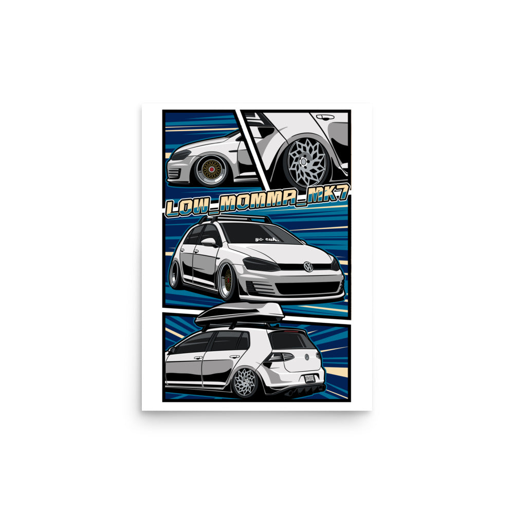 Manga - Custom Car Metal Print