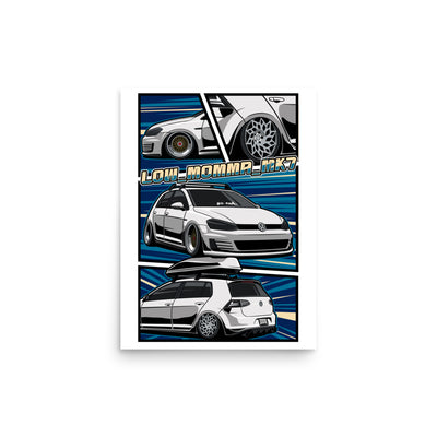 Manga - Custom Car Metal Print