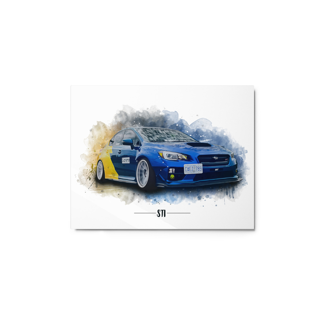 Watercolor - Custom Car Metal Print