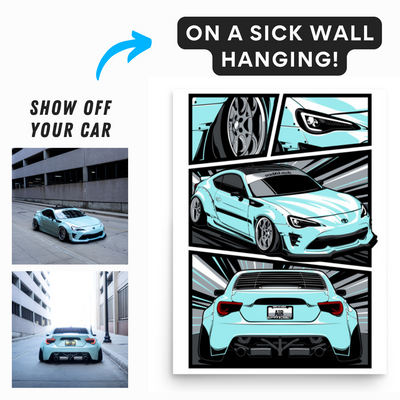 Manga - Custom Car Poster