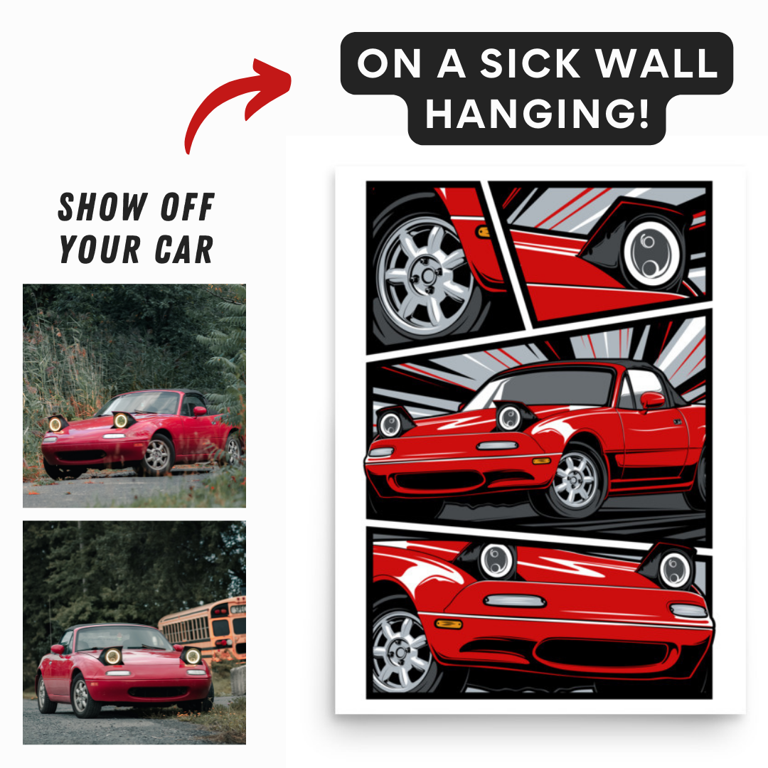 Manga - Custom Car Poster