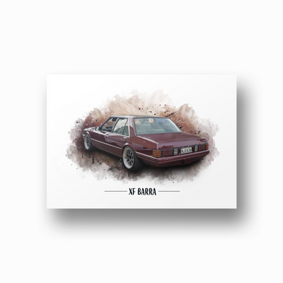 Watercolor - Custom Car Poster