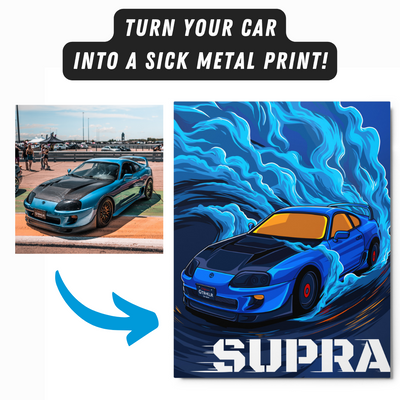 Burnout - Custom Car Metal Print