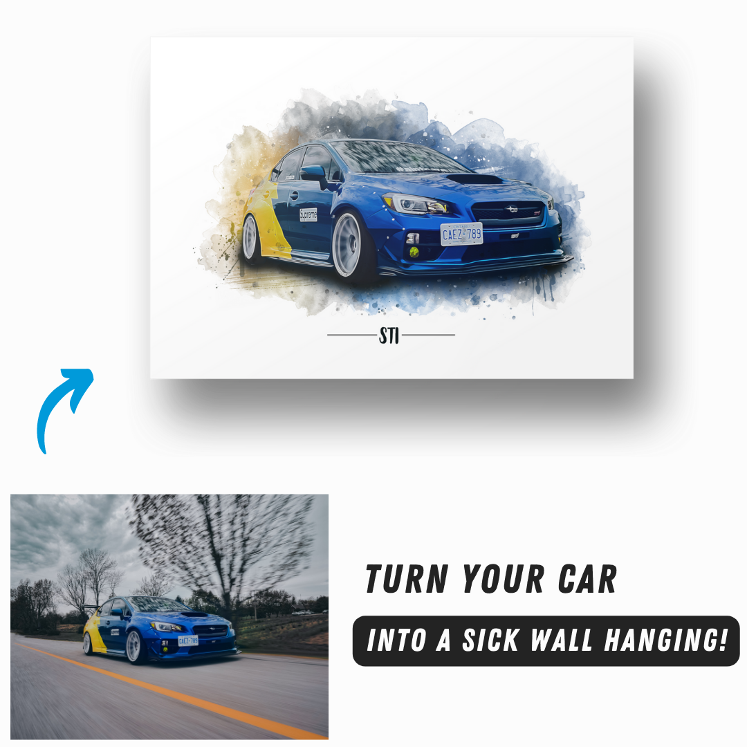 Watercolor - Custom Car Poster