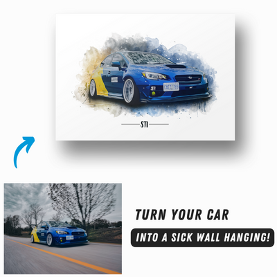 Watercolor - Custom Car Poster