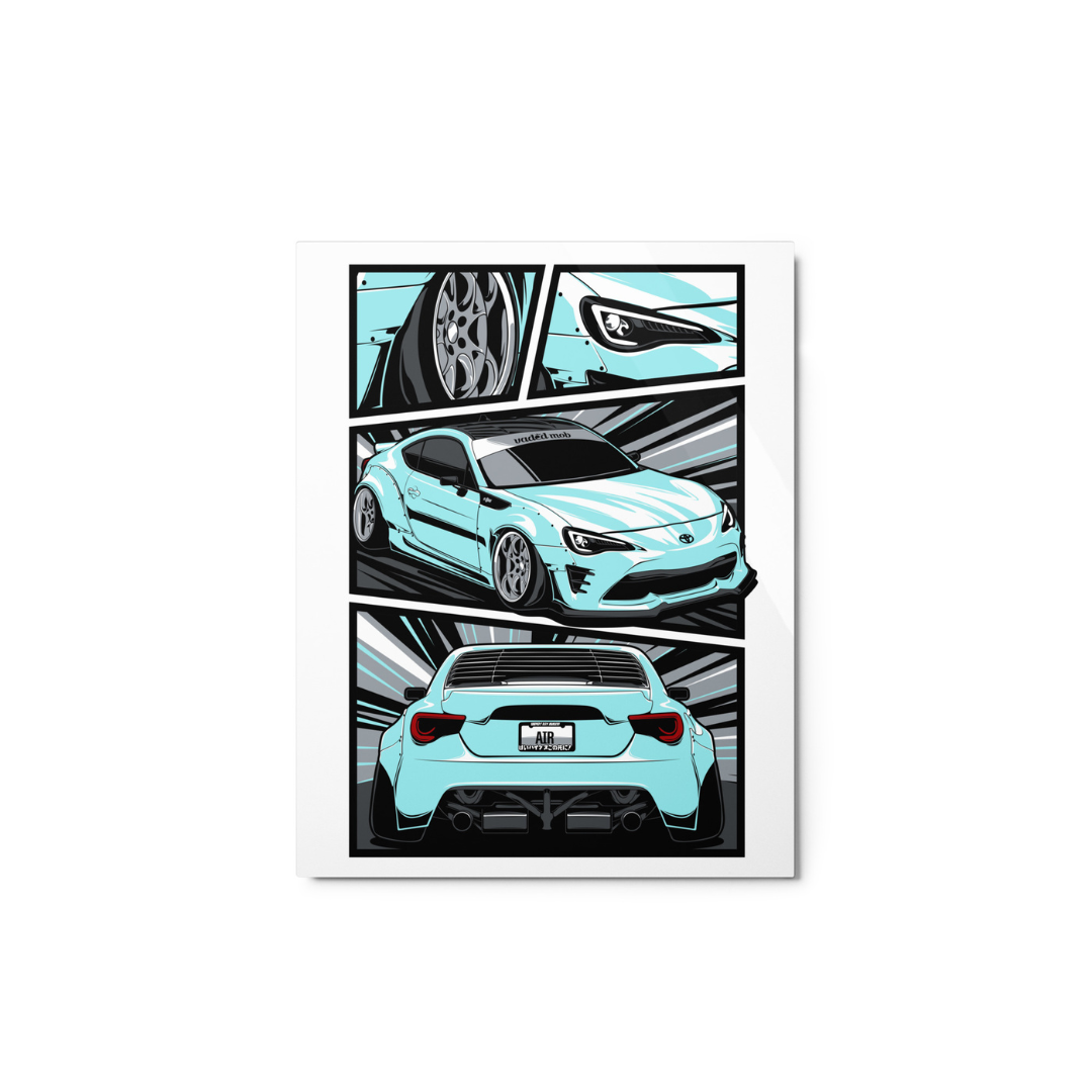 Manga - Custom Car Metal Print