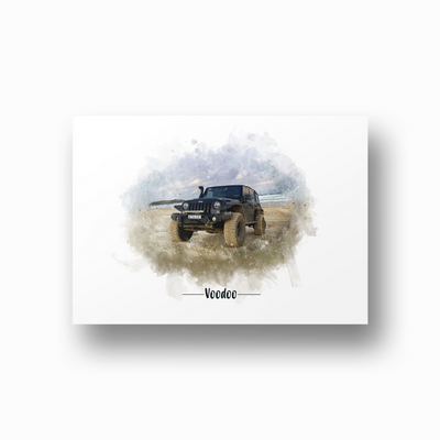 Watercolor - Custom Car Poster