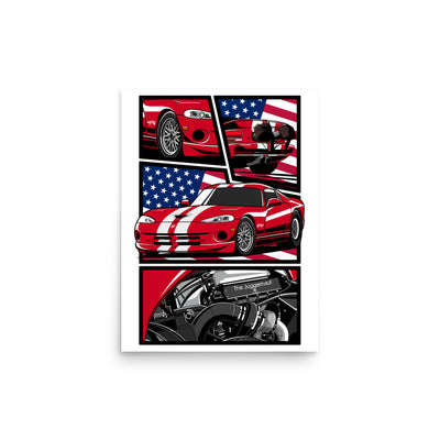 Manga - Custom Car Metal Print