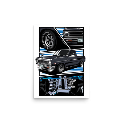 Manga - Custom Car Metal Print