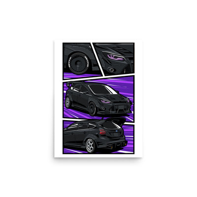 Manga - Custom Car Metal Print