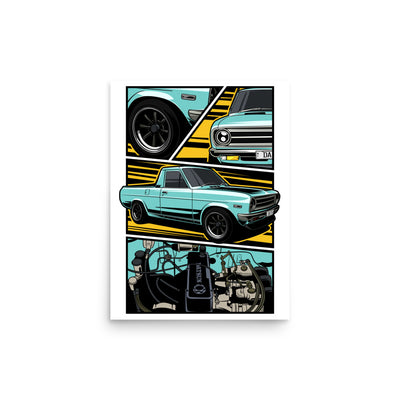 Manga - Custom Car Metal Print