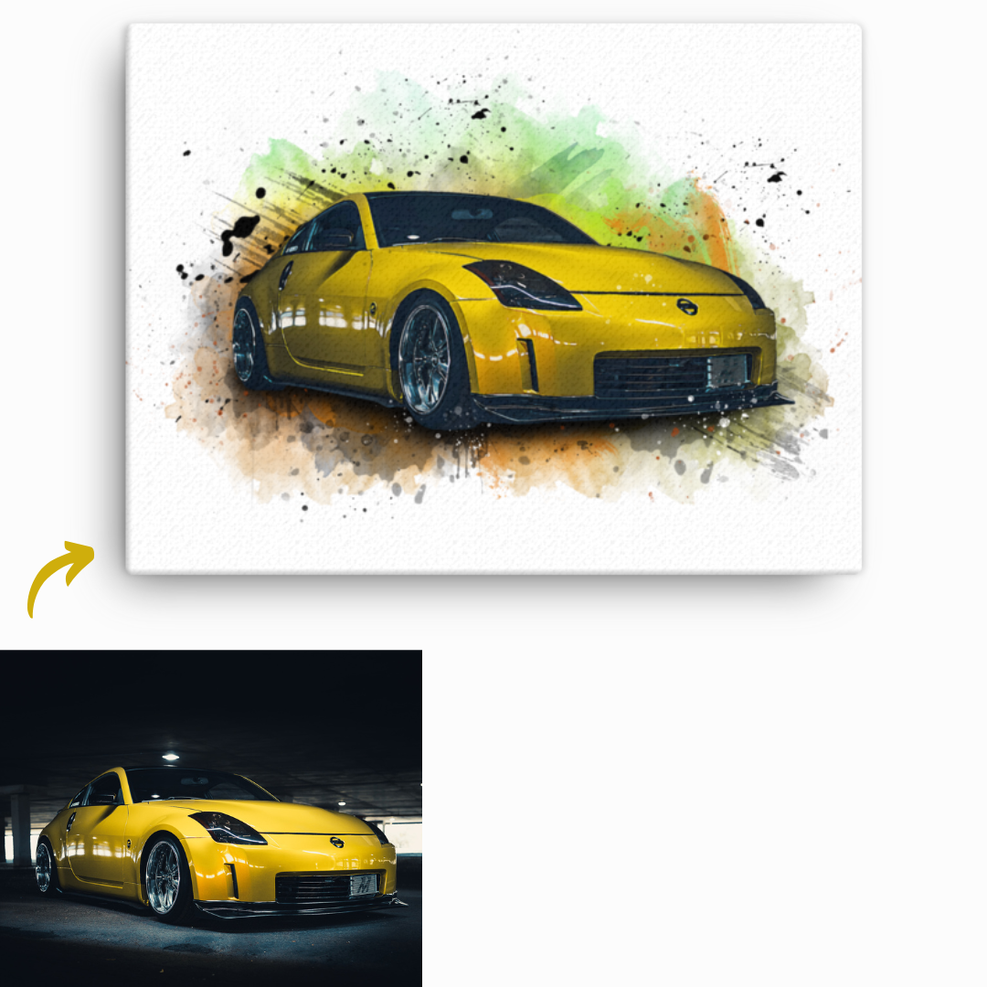 Watercolor - Custom Car Canvas