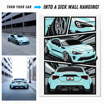 Manga - Custom Car Canvas