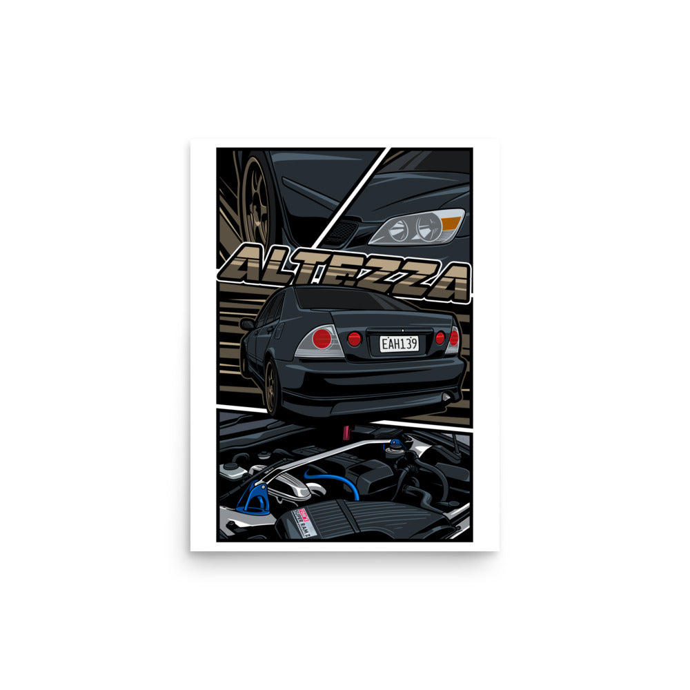 Manga - Custom Car Metal Print