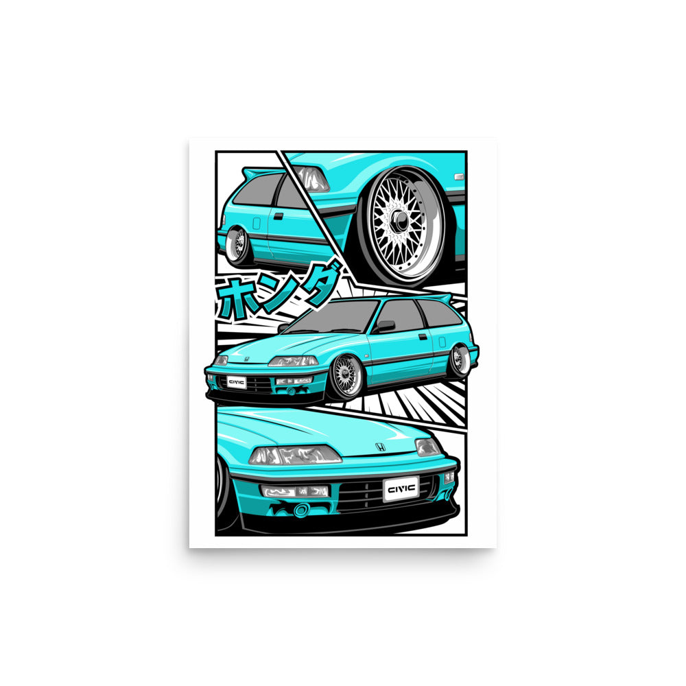 Manga - Custom Car Poster