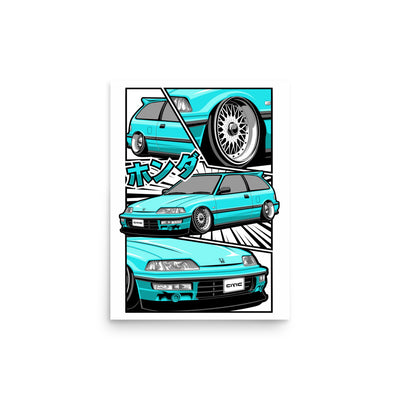 Manga - Custom Car Poster