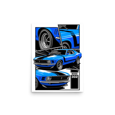 Manga - Custom Car Poster