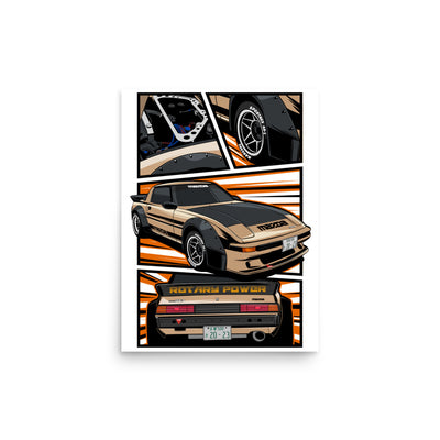 Manga - Custom Car Poster