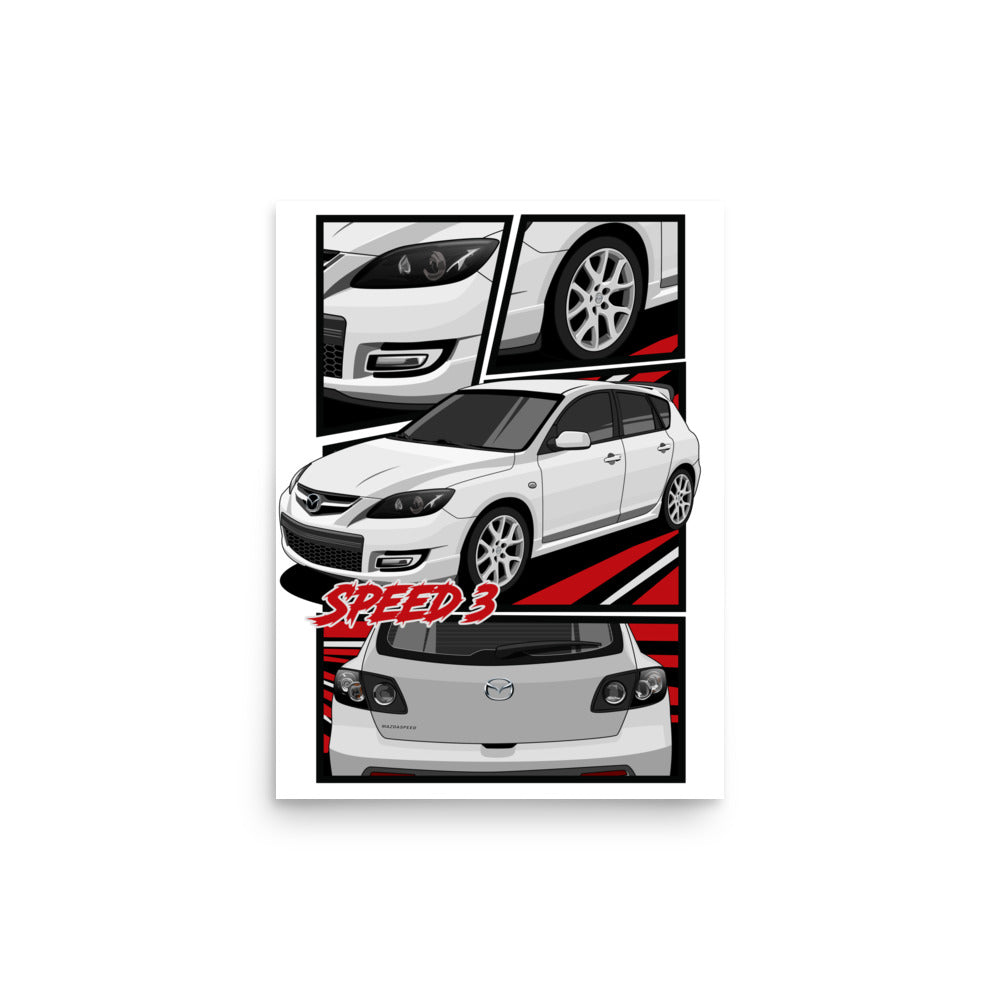 Manga - Custom Car Metal Print