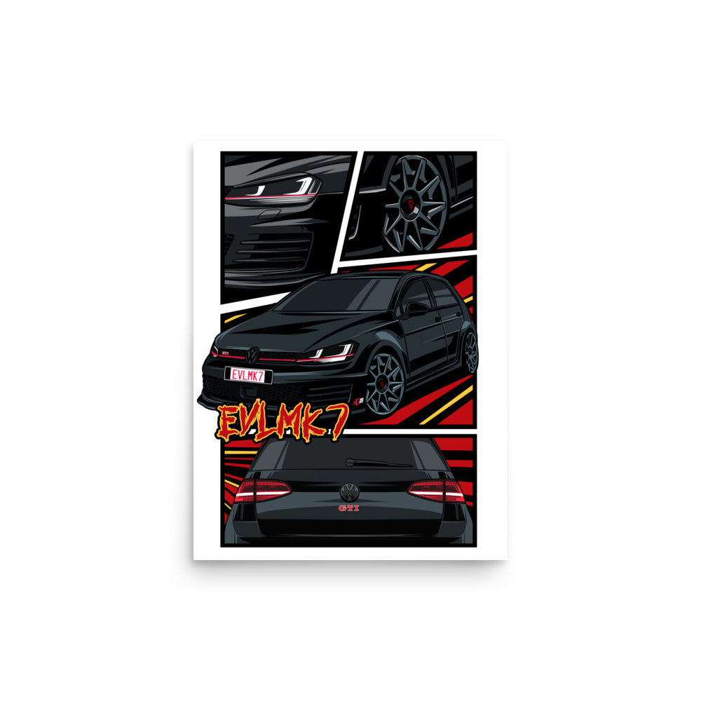 Manga - Custom Car Poster